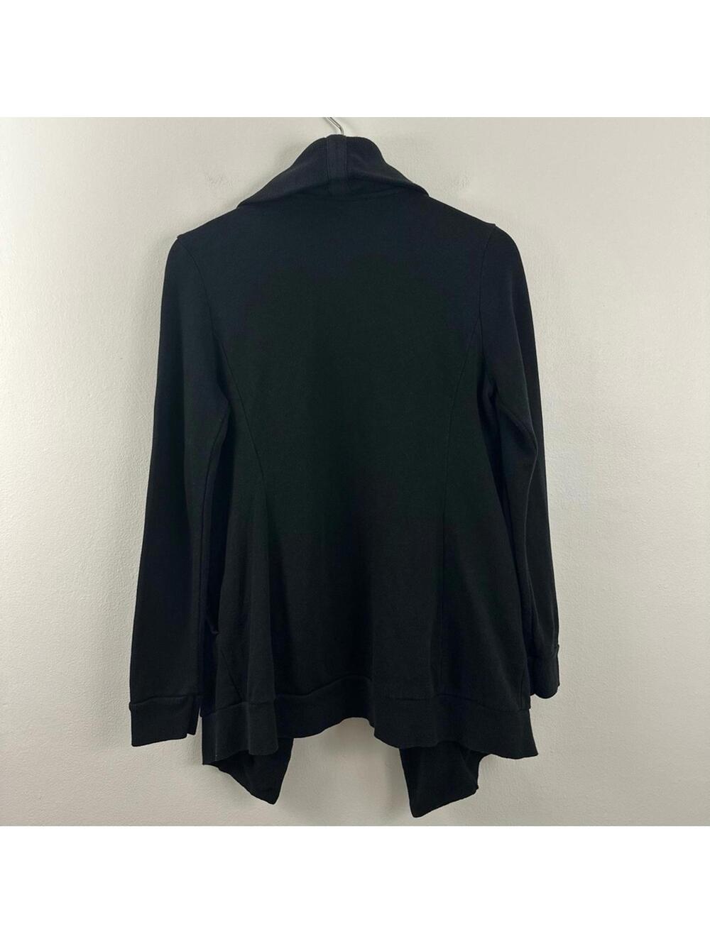 All Saints Women’s Dahlia Drapey Sweatshirt Cardigan in Black Size S - Picture 2 of 4